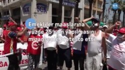 Emeklilerden yüzde 25’lik maaş zammına yere yatarak protesto