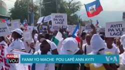 Fanm Angaje pou Ayiti Pran Lari Pòtoprens pou Reklame Lapè ak Sekirite