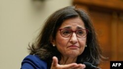 Minouche Shafik, présidente de l'université de Columbia, lors d'une audition à la Chambre des représentants, Washington, le 17 avril 2024.