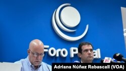 Gonzalo Himiob y Alfredo Romero, directivos del Foro Penal de Venezuela. 