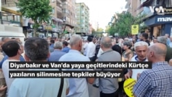 Diyarbakır ve Van’da yaya geçitlerindeki Kürtçe yazıların silinmesine tepkiler büyüyor 