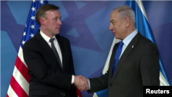 Beyaz Saray Ulusal Güvenlik Danışmanı Jake Sullivan ve İsrail Başbakanı Benyamin Netanyahu, 14 Aralık 2023. 