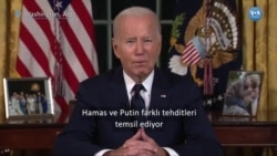 Biden: "Hamas gibi teröristlerin ve Putin gibi bir tiranın kazanmasına izin veremeyiz"