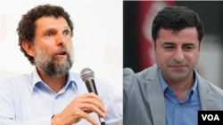 İşadamı ve insan hakları aktivisti Osman Kavala ile HDP eski Eş Genel Başkanı Selahattin Demirtaş