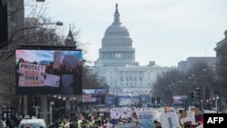 Người biểu tình tham gia cuộc tập hợp "March for Our Lives" ở Washington, ngày 24 tháng 3, 2018.