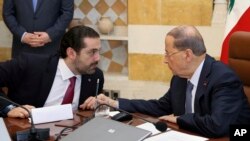 Başbakan Saad Hariri ve Cumhurbaşkanı Michel Aoun