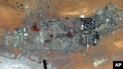 Khu sản xuất khí đốt thiên nhiên Amenas ở Algeria - Ảnh chụp từ vệ tinh do DigitalGlobe cung cấp