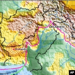 امریکی جیولوجیکل سروے کے مطابق زلزلے کامقام