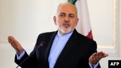 Ngoại trưởng Iran Mohammad Javad Zarif trong cuộc họp báo ở Tehran, ngày 13/2/2019.