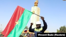 BURKINA FASO FLAG IN OUAGADOUGOU