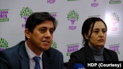 HDP Eş Genel Başkanı Pervin Buldan ve HDP Eş Genel Başkan Yardımcısı Mehmet Rüştü Tiryaki