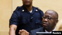 Cựu Tổng thống Bờ Biển Ngà Laurent Gbagbo tại Tòa án Hình sự Quốc tế.