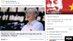 Ông Nguyễn Phú Trọng. Hình trích từ trang Facebook Tạp Chí Thông Tin. Sẽ ra sao nếu ông Trọng ‘nghỉ tổng bí thư’?