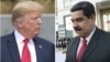 Hình ảnh ghép chân dung Tổng thống Trump và Tổng thống Venezuela Maduro.