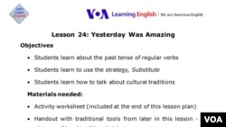 Lesson Plan - Lesson 24