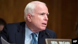 Thượng nghị sĩ John McCain, Chủ tịch Ủy ban Quân vụ Thượng viện Hoa Kỳ.