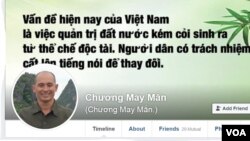 Trang Facebook của "Chương May Mắn." 