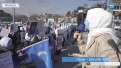 Uygur Kadınları İstanbul'da Çin'i Protesto Etti