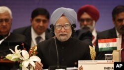 Thủ tướng Ấn Độ Manmohan Singh nói chuyện tại hội nghị thượng đỉnh Ấn-ASEAN ở New Delhi, Ấn Độ, 20/12/ 2012