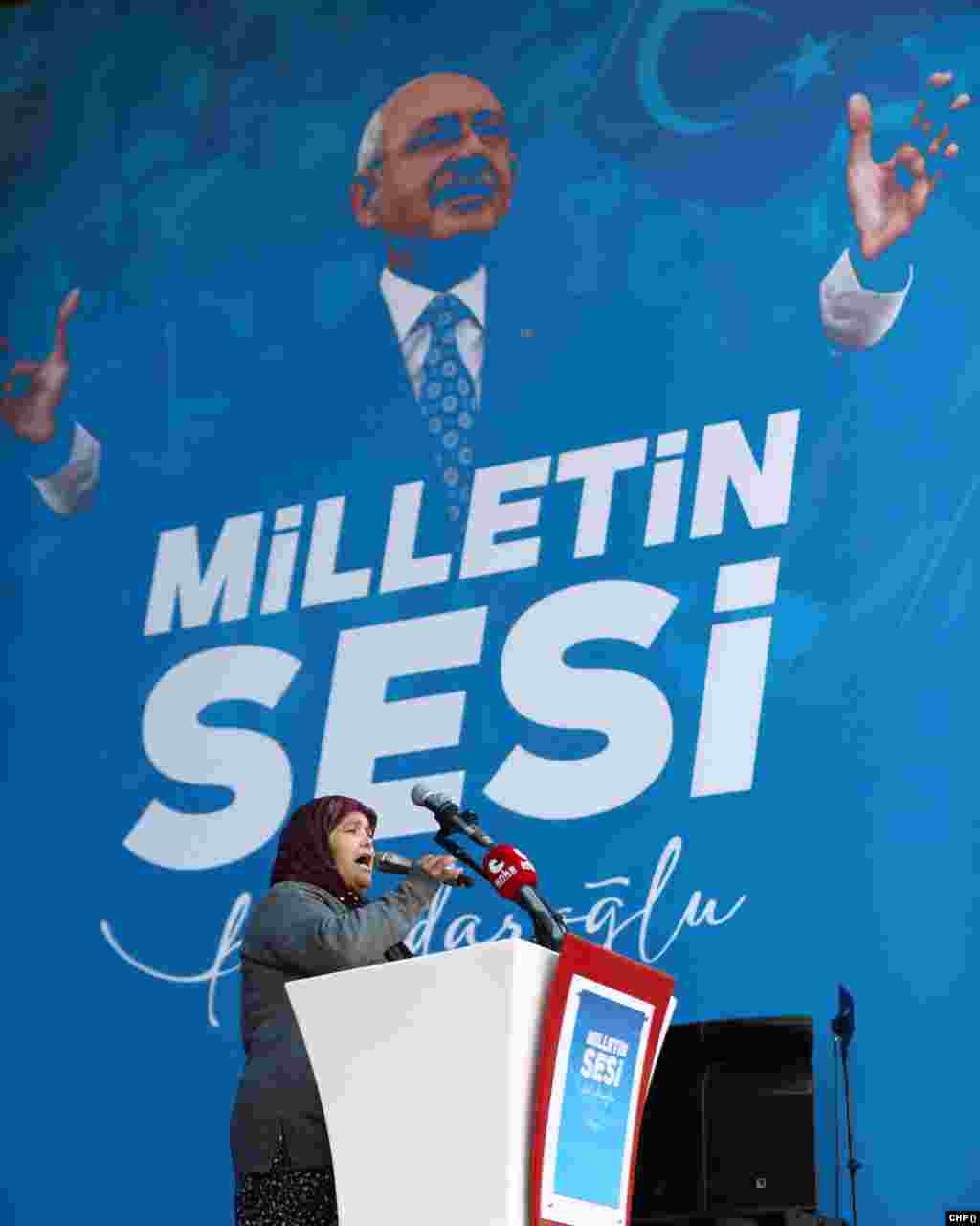 Turkey&#39;s main opposition party CHP leader Kilicdaroglu is holding a rally in Mersin, Turkey