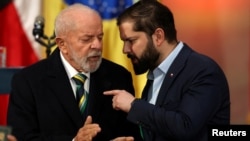 Chile’s President Gabriel Boric meets Brazil’s President Luiz Inacio Lula da Silva, in Santiago