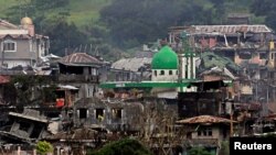 Marawi bị tàn phá khi quân chính phủ Philippines tiễu trừ các phần tử gắn với IS, 22/6/2017 