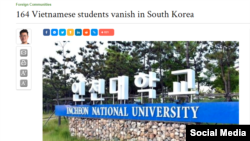 164 sinh viên Việt Nam 'mất tích' ở Hàn Quốc. Photo Trang Korea Times.