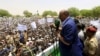 Tổng thống Sudan Omar Hassan al-Bashir phát biểu tại cuộc mít tinh ở Đông Darfur, ngày 5/4/2016.