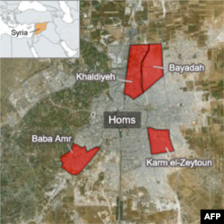 Quân đội Syria tấn công Homs trong lúc Nga chống can thiệp từ bên ngoài