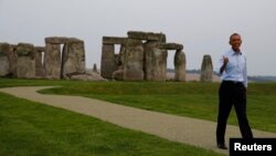 Tổng thống Hoa Kỳ Barack Obama tham quan Stonehenge ở Wiltshire, 5/9/2014.