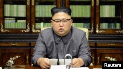 Ông Kim Jong Un phản kích bài diễn văn của Tổng thống Donald Trump đọc tại Đại Hội Đồng Liên Hiệp Quốc ngày 22/9/2017. 