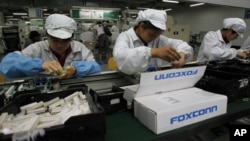 Dây chuyền lắp ráp tại nhà máy Foxconn.