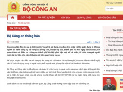 Thông báo của Bộ Công an về việc phong tỏa tài khoan "Nguyen Thuy Hanh".