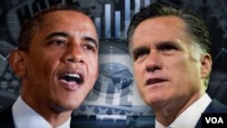 Tổng thống Barack Obama (trái) và ông Mitt Romney