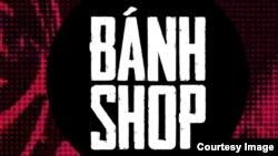 Logo mới có thêm dấu sắc trong chữ 'Banh Shop' màu trắng trên nền đen.