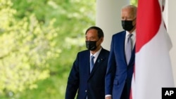 Tổng thống Biden và Thủ tướng Suga trong cuộc gặp ở Nhà Trắng hồi tháng Tư năm nay.