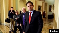 Thương nghị sỹ Marco Rubio, thành viên đảng Cộng hòa đại diện tiểu bang Florida, là một trong 2 người đưa ra dự luật trừng phạt Trung Quốc vì các hành vi phạm pháp trên biển Đông và biển Hoa Đông.