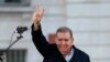 FILE - Venezuelan opposition leader Edmundo Gonzalez waves to supporters at Puerta del Sol in Madrid, Spain, Sept. 28, 2024.