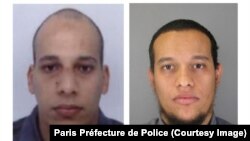 Hai anh em can phạm vụ thảm sát tại tòa soạn báo Charlie Hebdo, Chérif Kouachi (trái) và Said Kouachi.