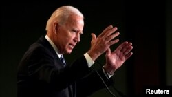 Cựu Tổng thống Joe Biden phát biểu tại Hiệp hội Quốc tế các Nhân viên Cứu hỏa ở Washington, ngày 12/3/2019. 