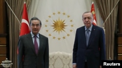 Cumhurbaşkanı Recep Tayyip Erdoğan ve Çin Dışişleri Bakanı Wang Yi