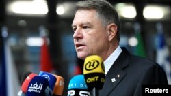 Tổng thống Rumani Klaus Iohannis tại trụ sở EU, Bỉ, hồi tháng 12/2018 