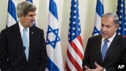 Ngoại trưởng Hoa Kỳ John Kerry và Thủ tướng Israel Benjamin Netanyahu mở cuộc họp báo, 2/1/12