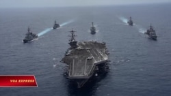 Tàu sân bay USS Carl Vinson tập trận với Nhật trên Biển Đông