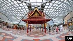 Phi trường quốc tế Suvarnabhumi ở Bangkok, Thái Lan.