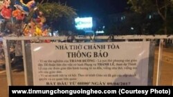 Thông báo hạn chế khách du lịch của Nhà thờ Đá Nha Trang có hiệu lực từ 9/4. (www.tinmungchonguoingheo.com)