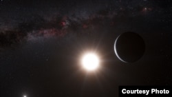 Artist’s impression of the planet around Alpha Centauri B