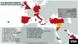 Nguồn lực quân sự Hoa Kỳ có thể sử dụng ở Syria, 2/9/2013