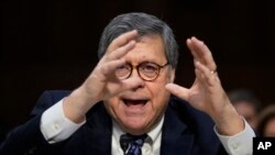 Ông William Barr tại buổi điều trần ở Thượng viện Mỹ ngày 15/1/2019 để chuẩn nhận ông làm Bộ trưởng Tư Pháp.