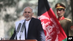 Tổng thống Afghanistan Ashraf Ghani Ahmadzai phát biểu trong 1 cuộc họp báo ở Kabul, ngày 3/10/2014.